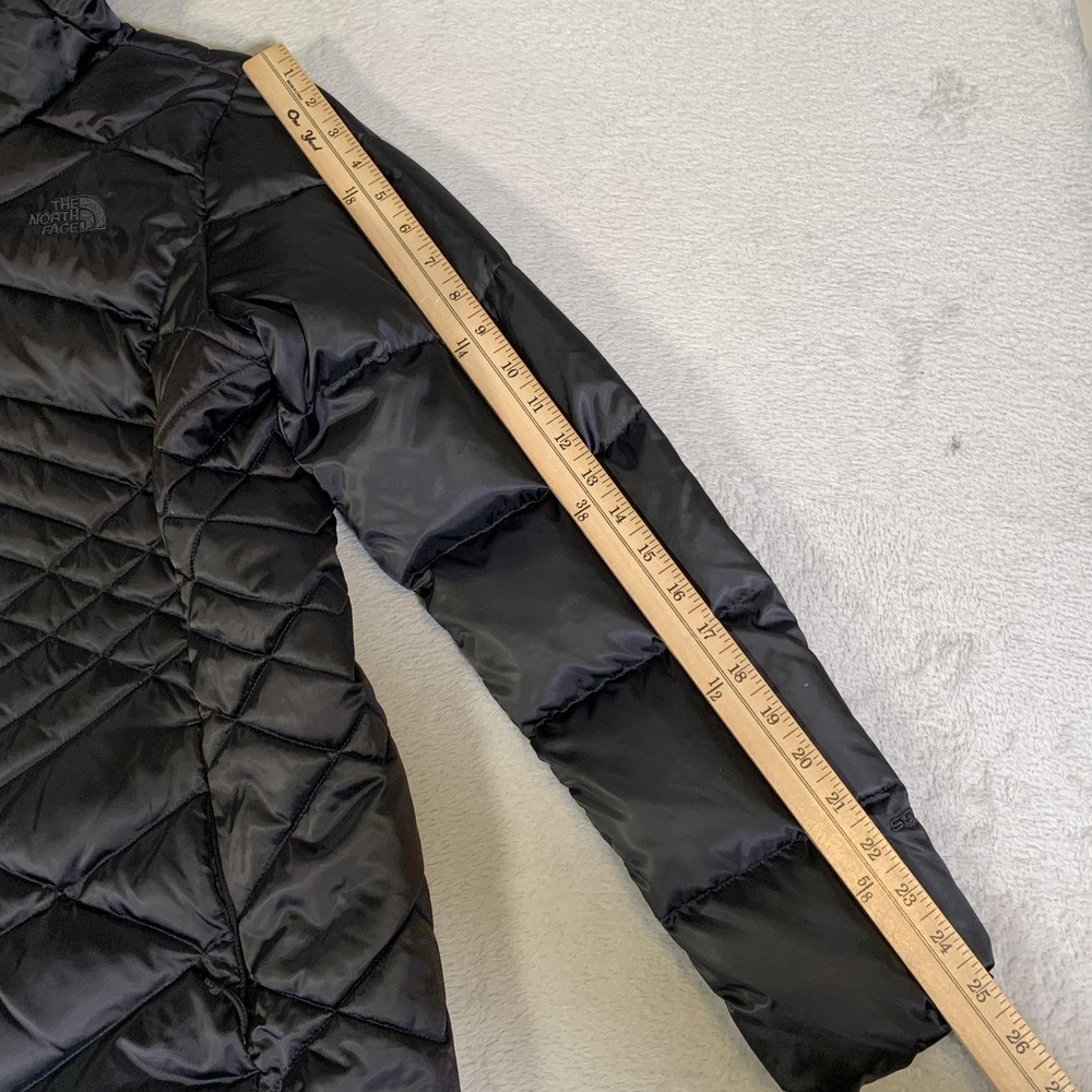 The North Face Jacket Womens Medium Black 550 Down Hooded Puffer Quilted Warm - Picture 7 of 14